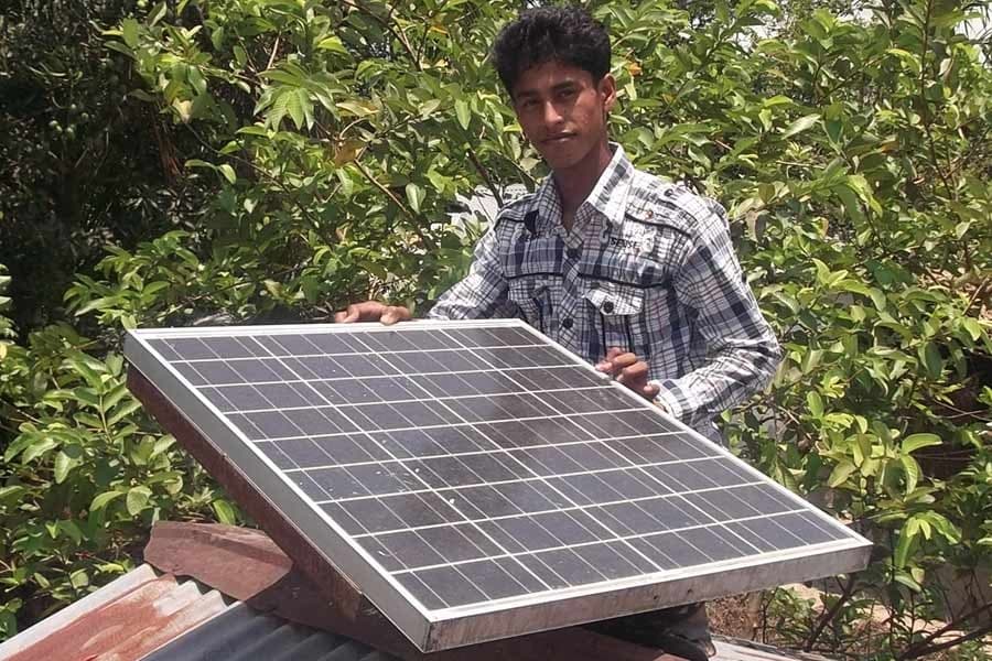 Solar power in Char villages