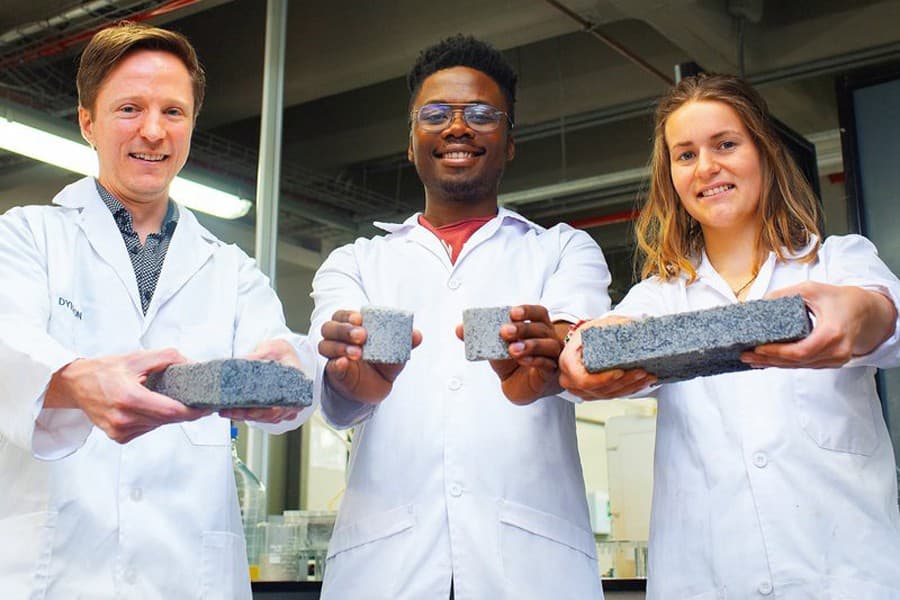 South African students invent human urine bricks