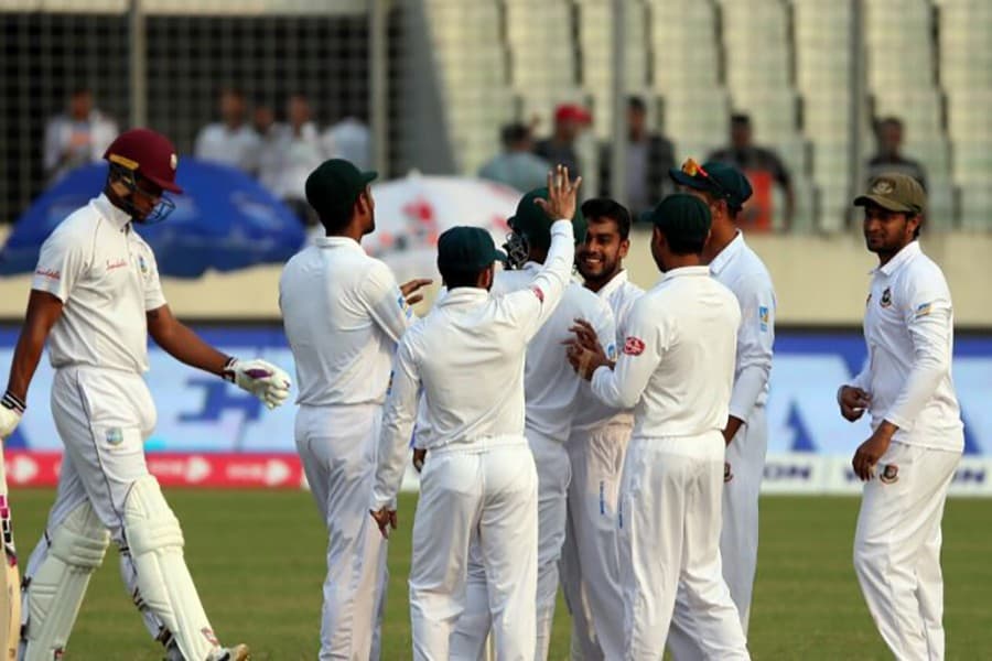 Mehidy's seven-for gives Tigers 397-run lead over West Indies
