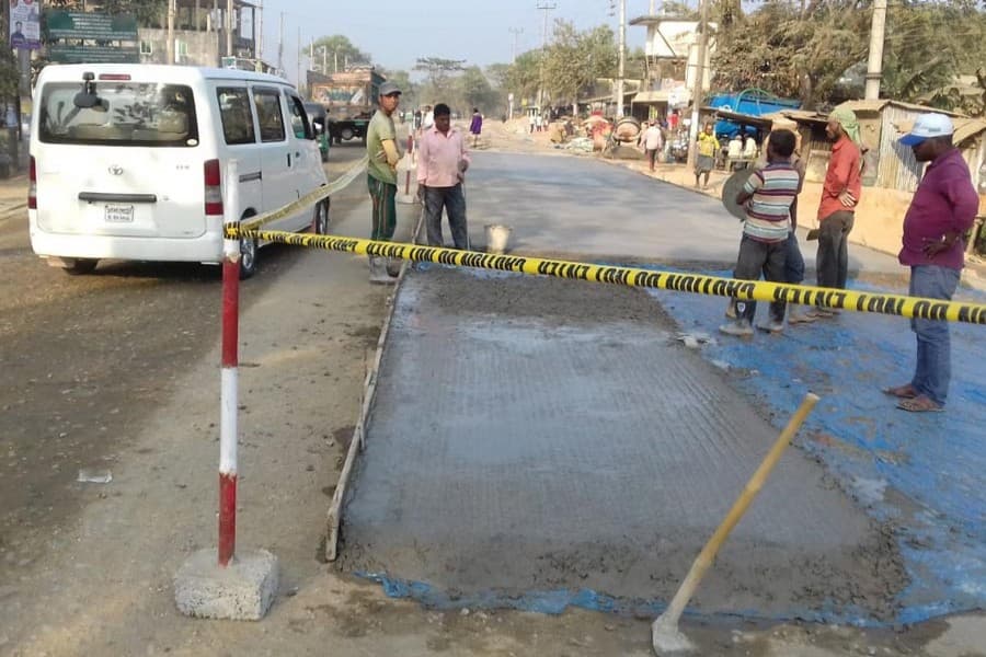 Sylhet-Tamabil-Jafflong highway reconstruction work starts