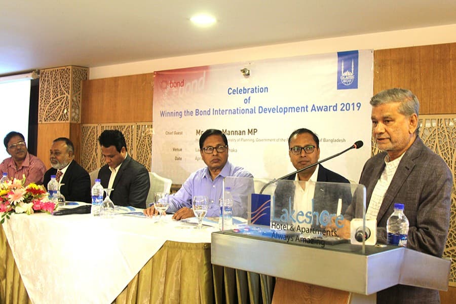 Islamic Relief Bangladesh wins Bond International Development Award 2019