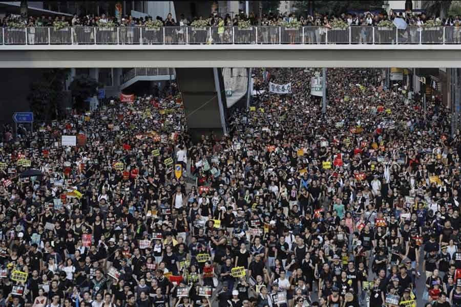 China government slams Hong Kong protesters for violence