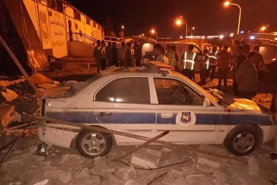 At least 40 killed in air strike on Libya migrant detention centre