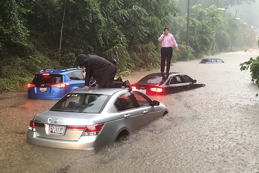 White House basement offices flooded after heavy rains hit DC