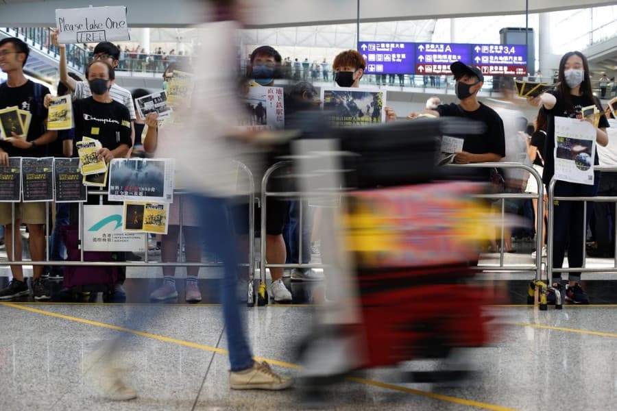 Three days of protests start at Hong Kong airport