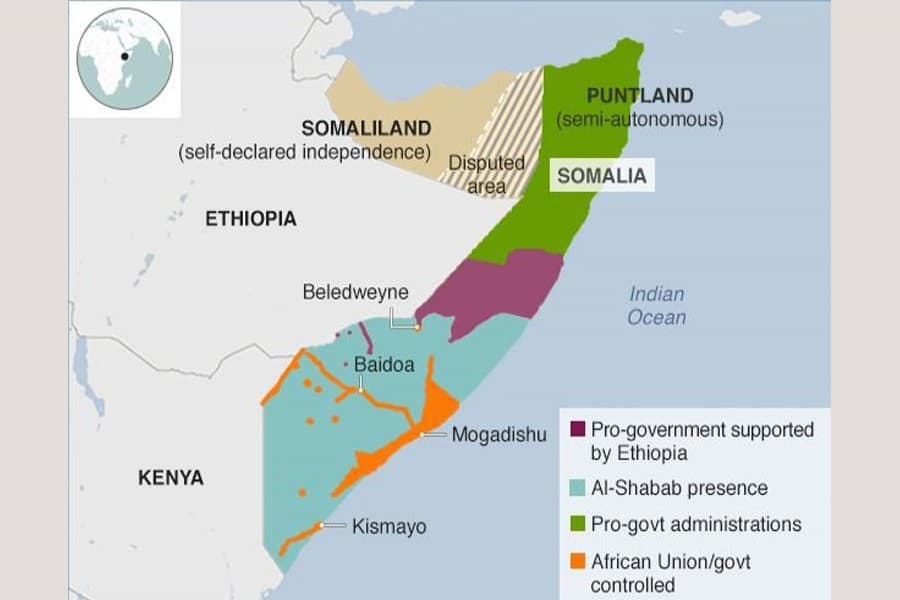 20 al-Shabab militants killed in Somalia