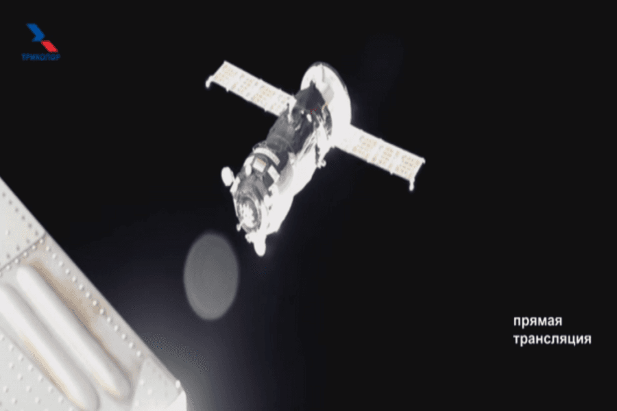 Russian cargo ship successfully docks with ISS