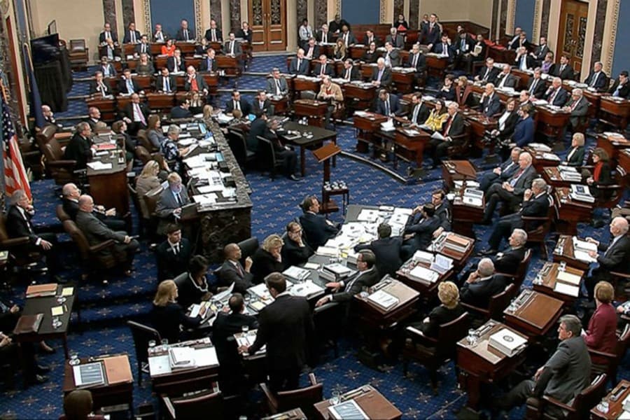 US Senate approves Trump impeachment trial plan, rejects Democrats on documents, witnesses