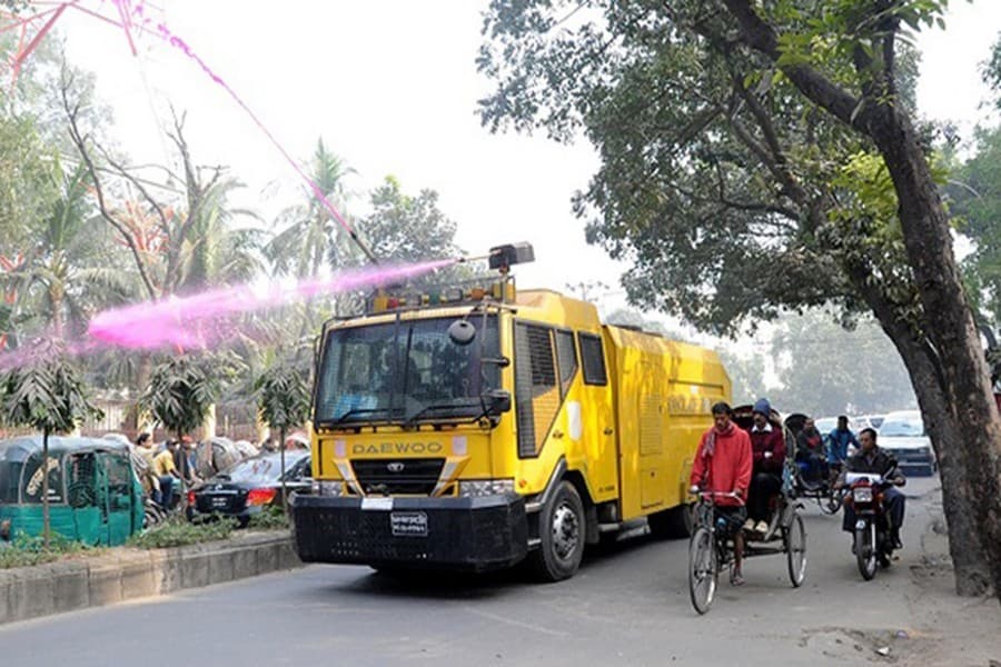 DMP continues to spray disinfectants