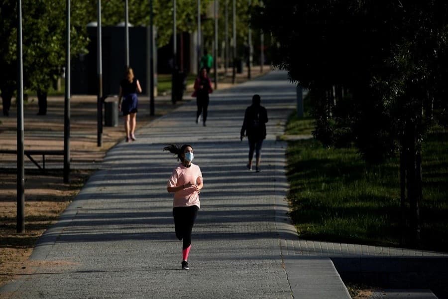 Free at last! Spaniards get outside to exercise after 49 days of lockdown