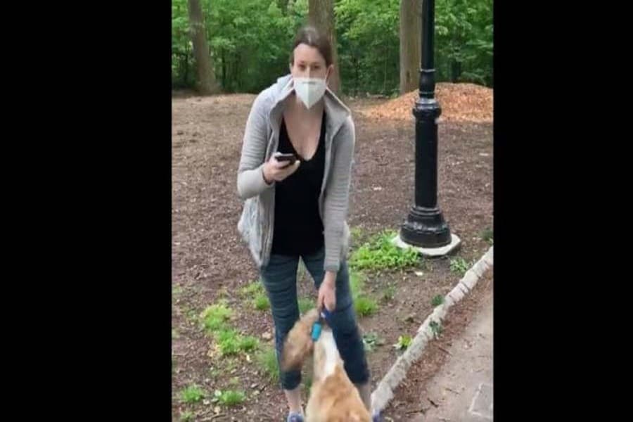 White woman called police complaining against black man in dog row