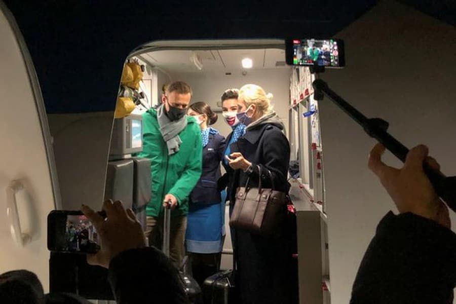 What happened when Navalny was arrested in Russia?