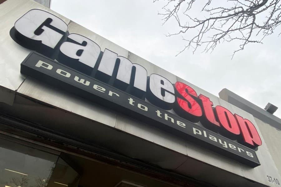 GameStop shares halve