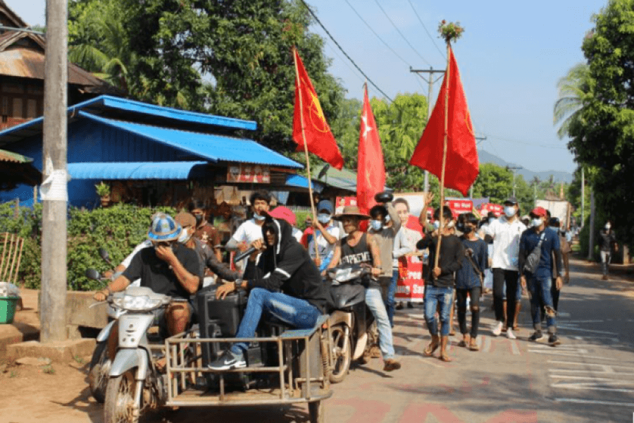 Myanmar troops open fire on anti-coup protesters, killing five