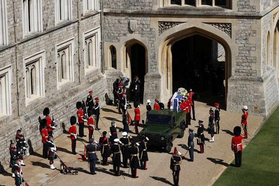 Queen Elizabeth stands alone as her 'strength' Philip is laid to rest