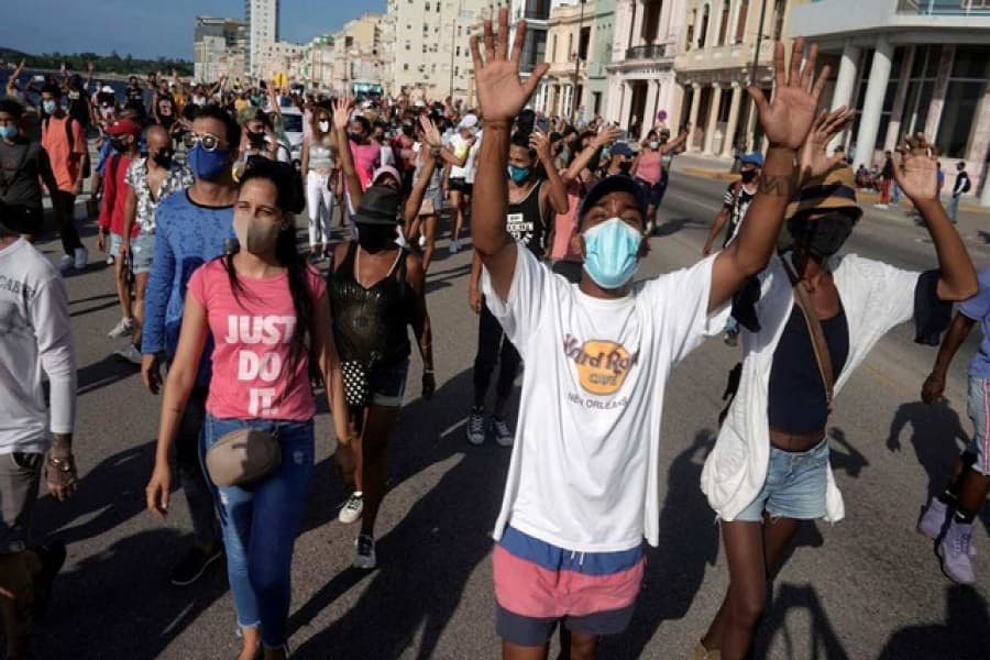 Cuba sees biggest protests in decades as pandemic adds to woes