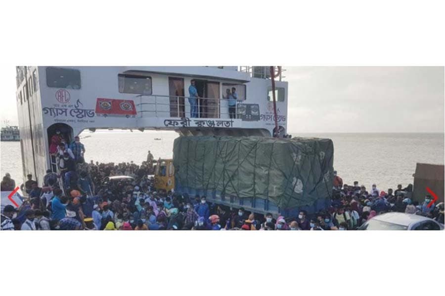 Dhaka-bound travellers crowd ferry terminals as factories resume in lockdown