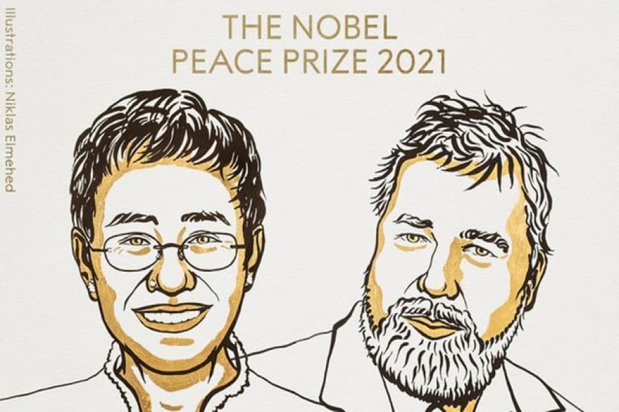 Journalists in the Philippines and Russia win 2021 Nobel Peace Prize