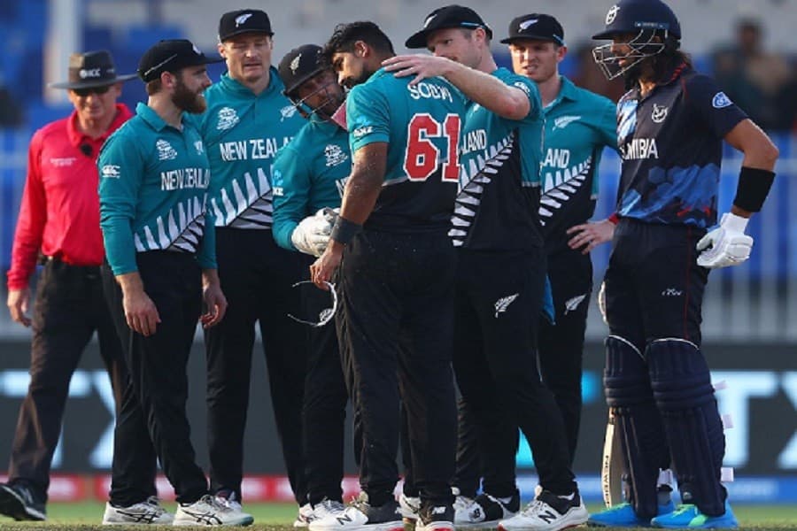 New Zealand inches near to the semis with a 52 run  win over Namibia