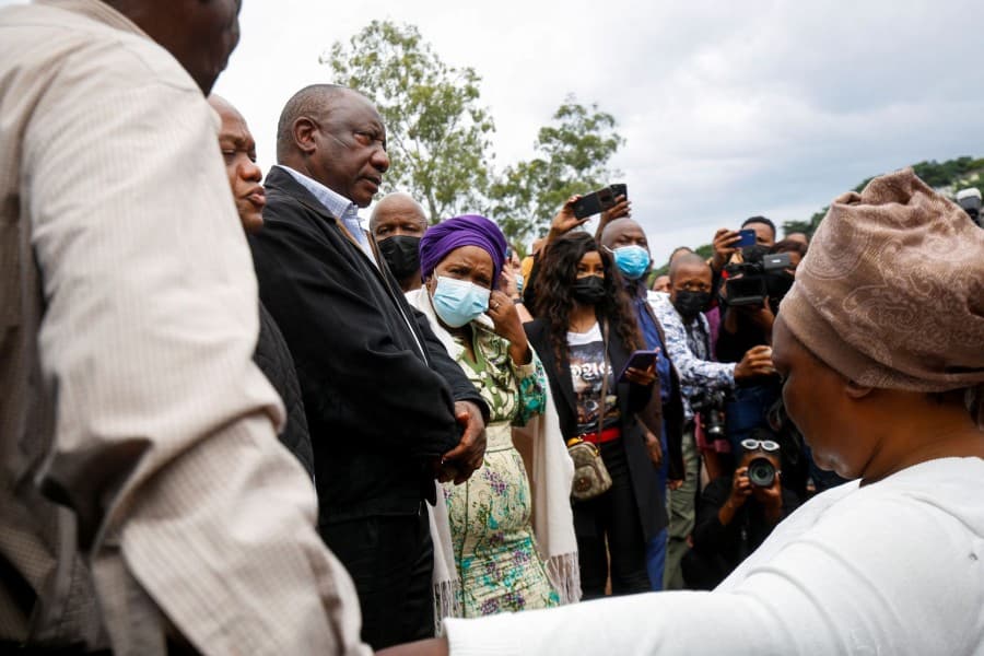 South Africa's Ramaphosa visits flood victims as death toll rises to 306