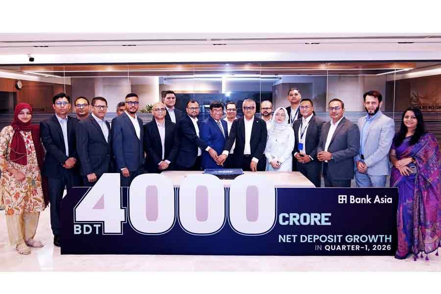 Bank Asia achieves landmark net deposit growth of Tk 40.0 billion in Q1 2026