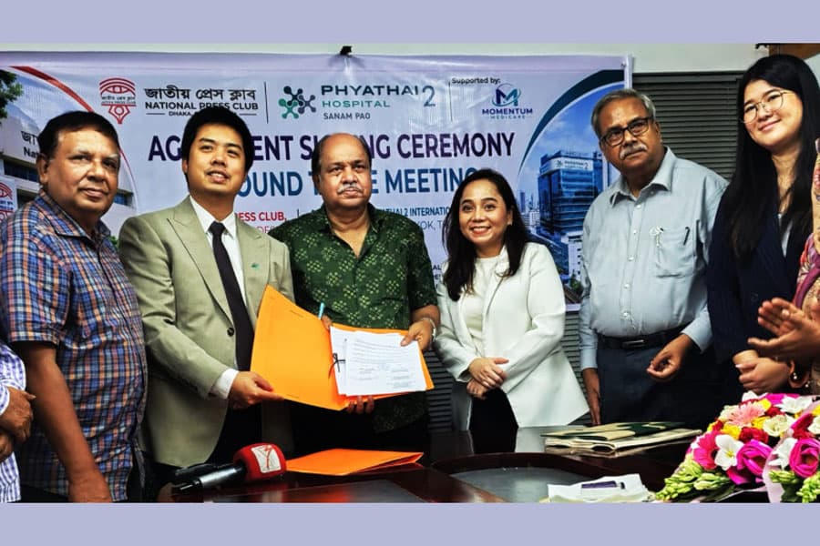 Jatiya Press Club signs MoU with Thailand’s Phyathai 2 Hospital