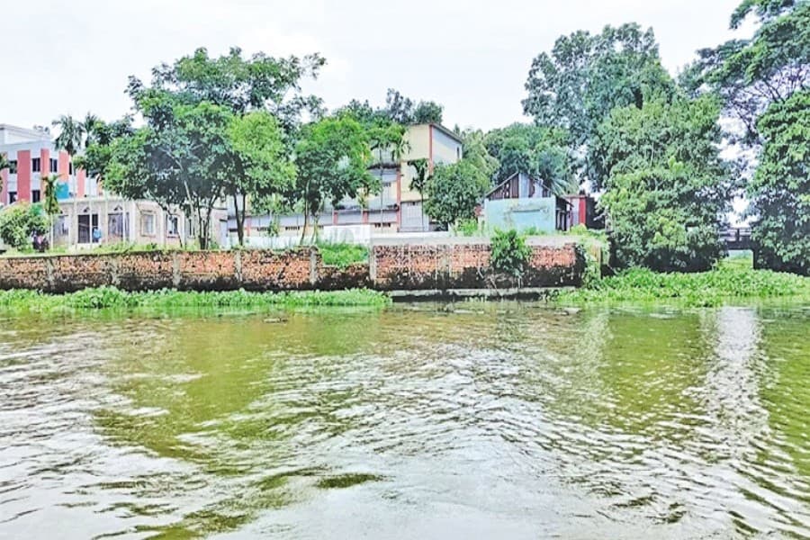 CHANDPUR'S MATLAB UPAZILA: Bridge approach road caves in due to rainfall