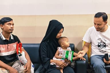 PM stands by child with rare congenital disease