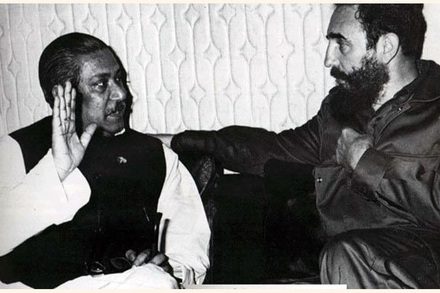 Bangabandhu’s encounter with Castro