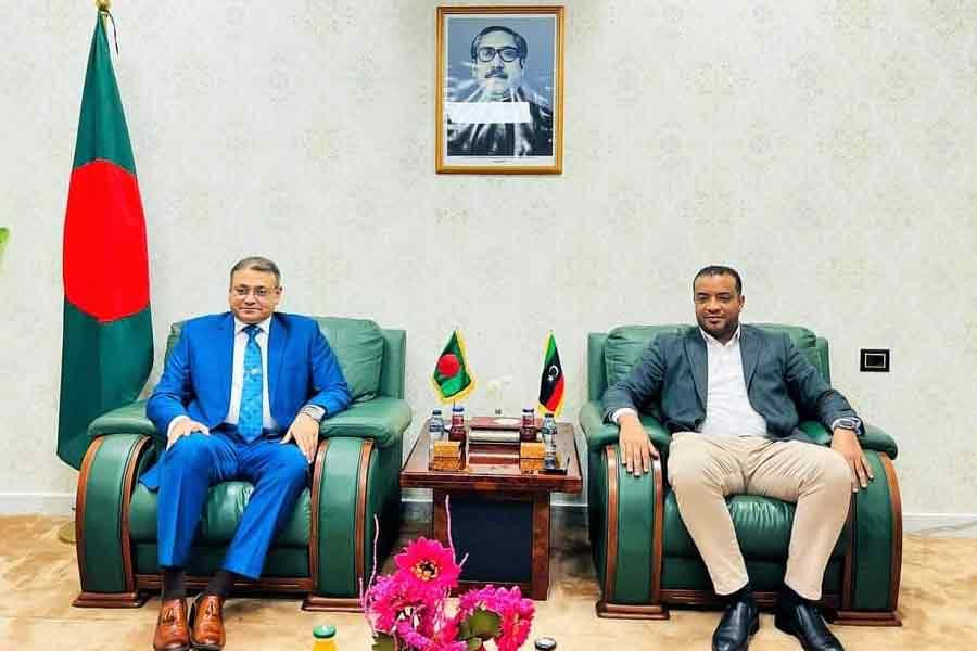 Libyan officials visit Bangladesh embassy in Tripoli