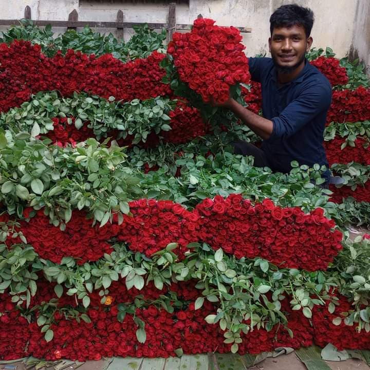 Jashore flower growers eye Tk 700m sales centring language, Falgun, Valentine’s Day in Feb