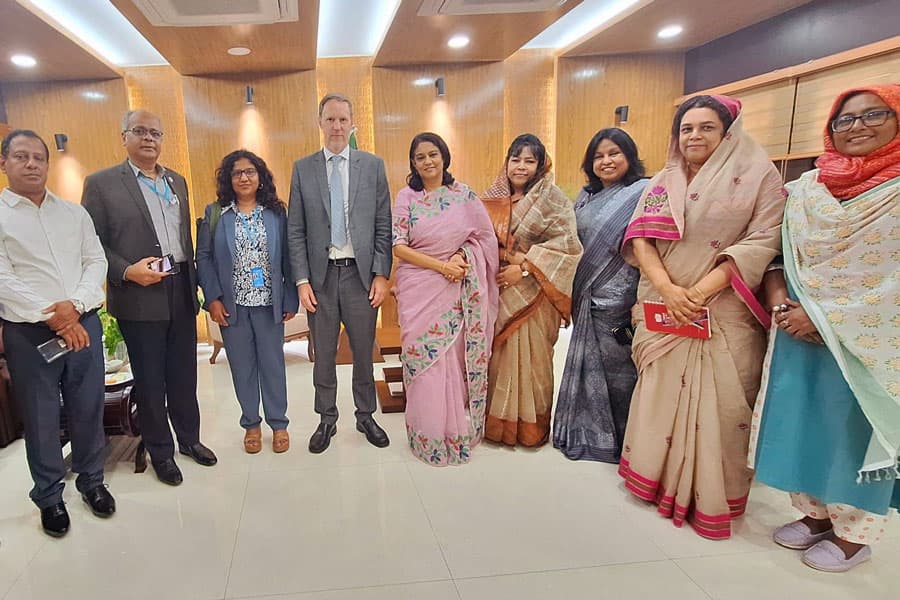 UNDP and French delegations meet Environment Advisor Rizwana Hasan
