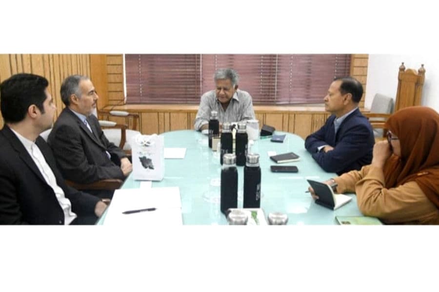 Iranian envoy calls on Adviser Sakhawat
