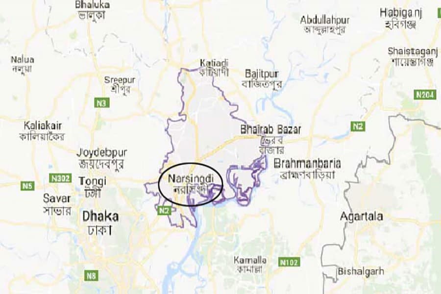 Five killed in Narsingdi bus-truck collision