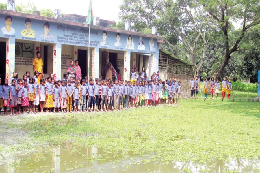 Flood disrupts academic activities at 21 schools in Moulvibazar, Dinajpur