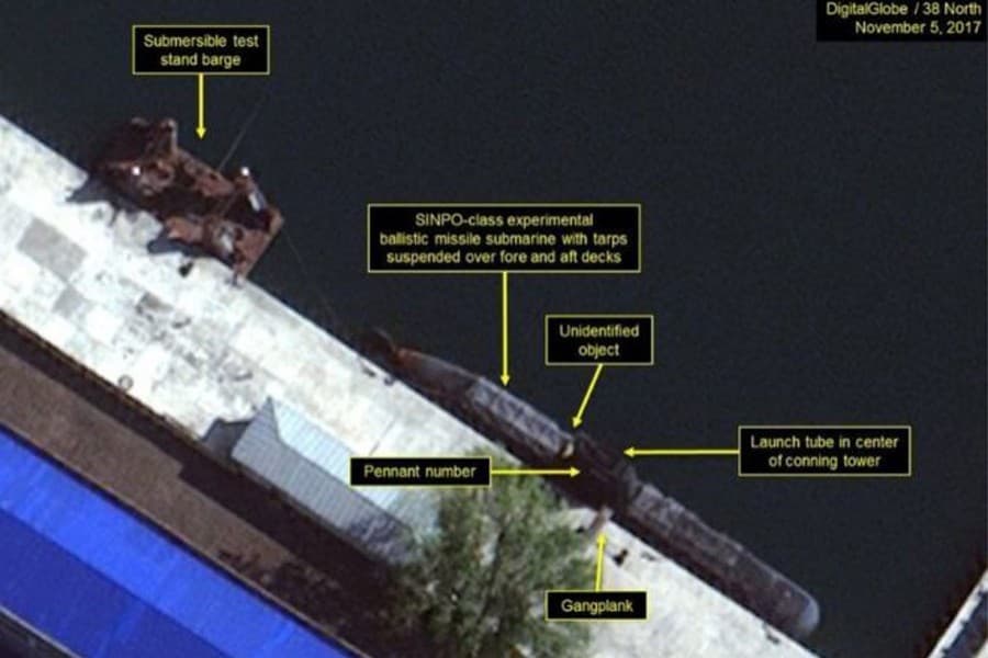 Satellite detects N Korea ballistic submarine