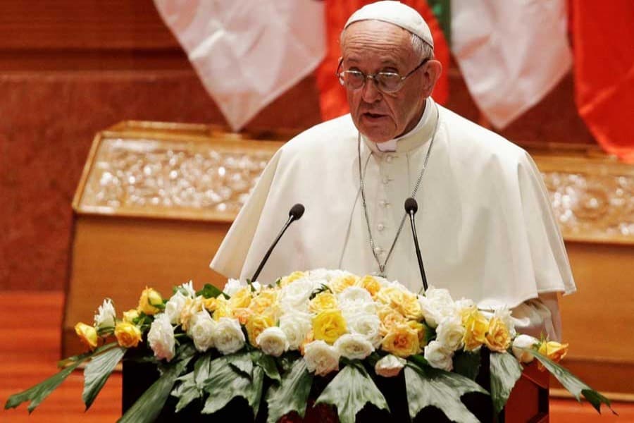 Pope refrains from using ‘Rohingya’ in Myanmar speech