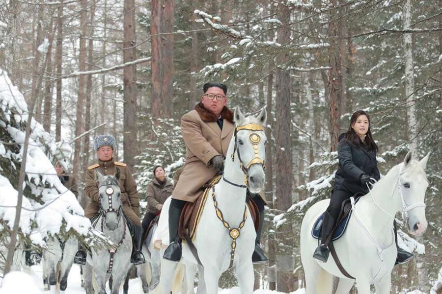 Kim signals more confrontational stance with new horse ride, rare party meeting