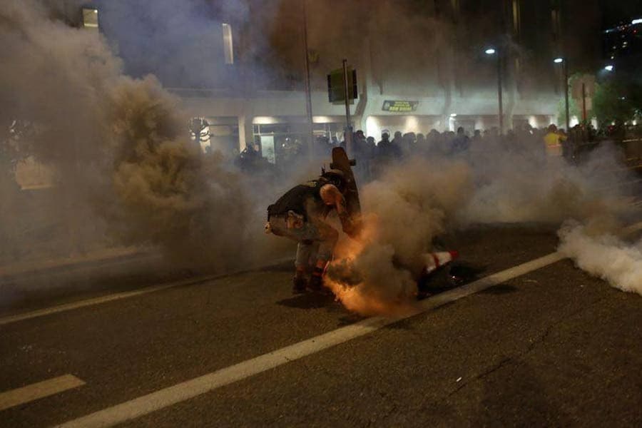 Protests flare around US over killing black man