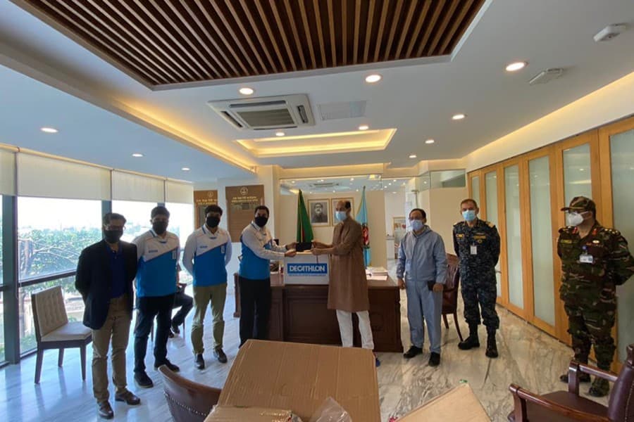 Decathlon Bangladesh donates non-surgical masks to DNCC