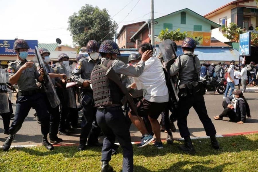 At least seven dead on bloodiest day of Myanmar protests against coup