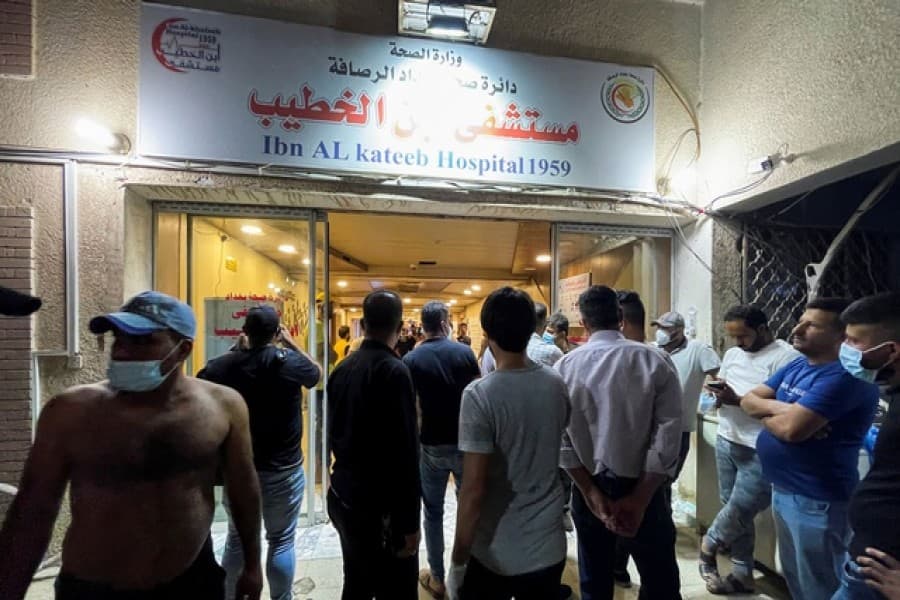 At least 27 killed in fire at Baghdad Covid hospital